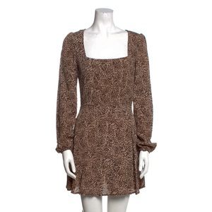 Flynn Skye long sleeve leopard mini dress